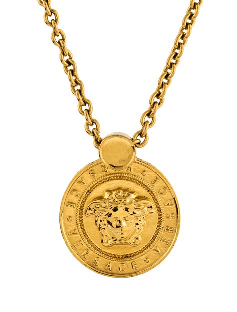 versace medusa head pendant necklace|versace medusa necklace women.